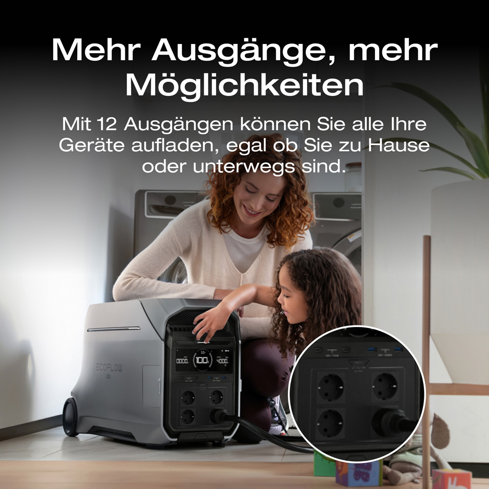 EcoFlow DELTA PRO 3 tragbare Powerstation 4096Wh 4000W