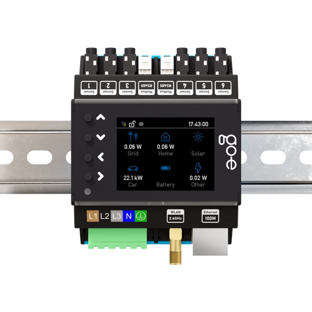 go-e Controller für dynamisches Lastmanagement und PV-Überschuss-Laden Steuerung 1- und 3-phasig