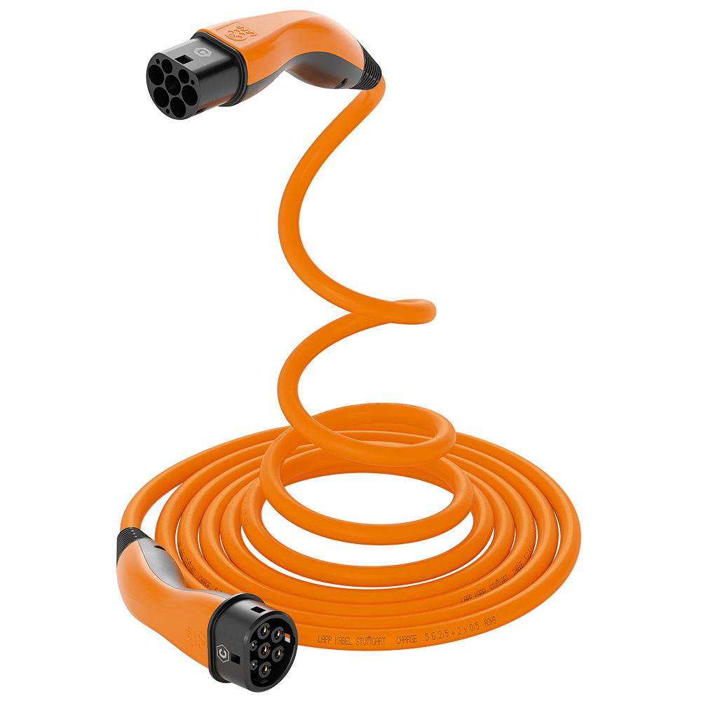 Lapp Mobility 5m Helix charging cable e-car type 2, 11 kW/20 a, 3-phase