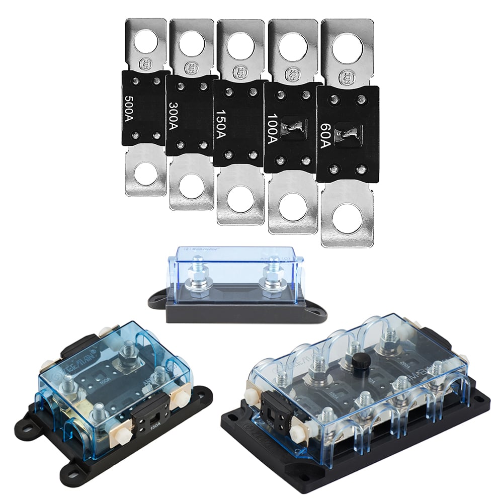 2 Midi - 1 Mega Sicherungskasten mit Batteriepolklemme