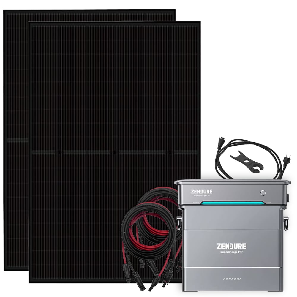 Zendure AIO-2400 Système léger 860Wp HMS-800W-2T Installation de balcon avec stockage