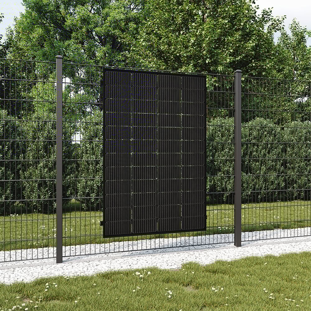 Wattstone ZaunPV Montagepaket für 1x PV-Modul - TL-Halter Schwarz M2B