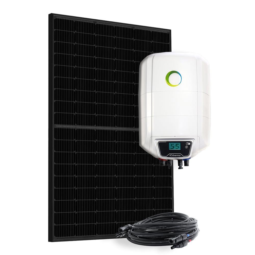 450W Solaranlage mit 10l Fothermo Boiler zur Warmwasseraufbereitung für Garten- oder Berghütte