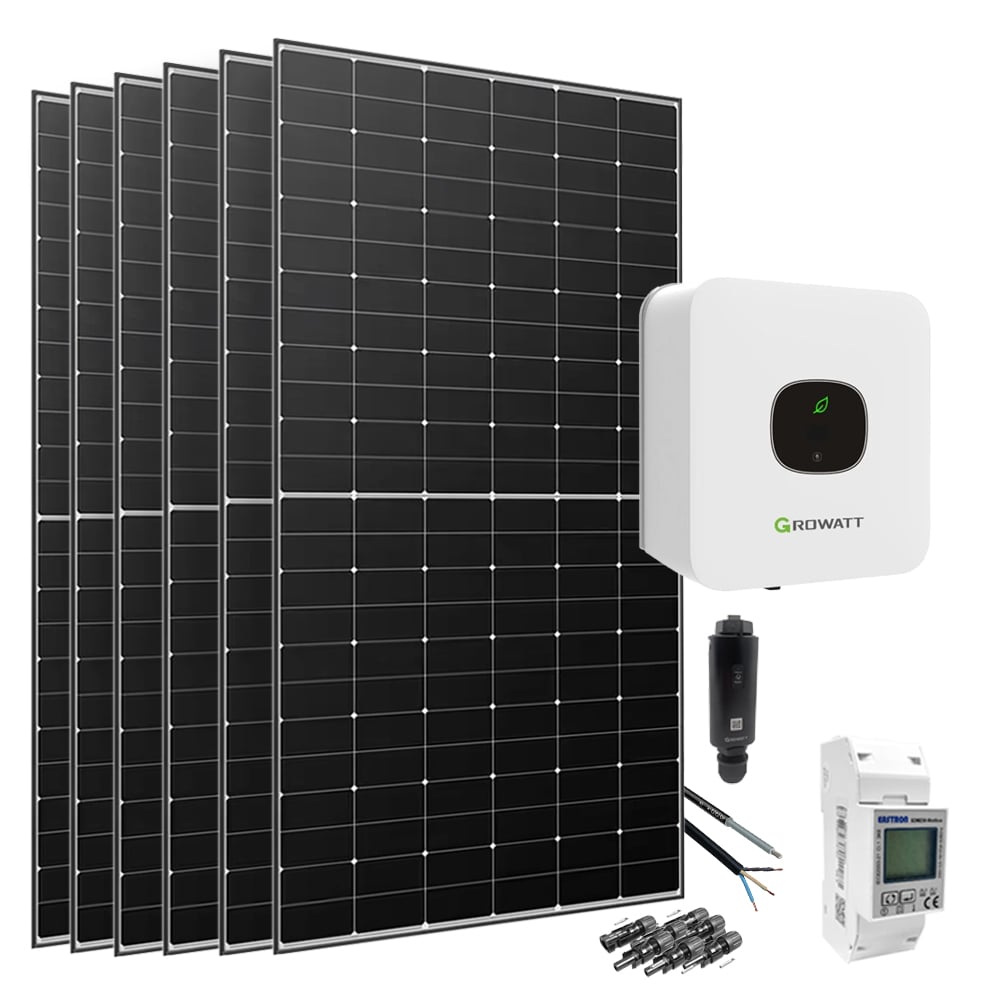 2,58kW alimentation directe Solaranlage Longi panneau solaire - Growatt mic-2000 tl-x Wifi