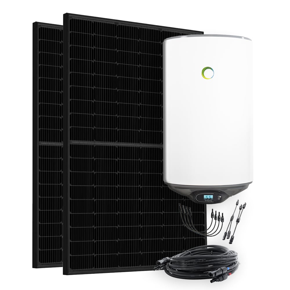 900W Solaranlage mit 80l Fothermo Boiler zur Warmwasseraufbereitung für Garten und Wohnmobil