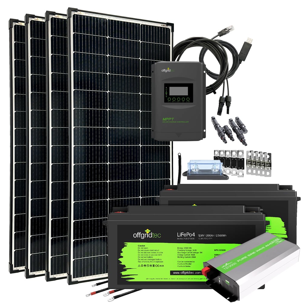 Offgridtec® Autark Pro XL 600W Système solaire - 3000W AC Puissance 2x 200Ah LiFePO4 Batterie