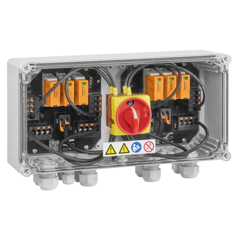 Weidmüller PV Next generator connection box for string inverters with 2 ...