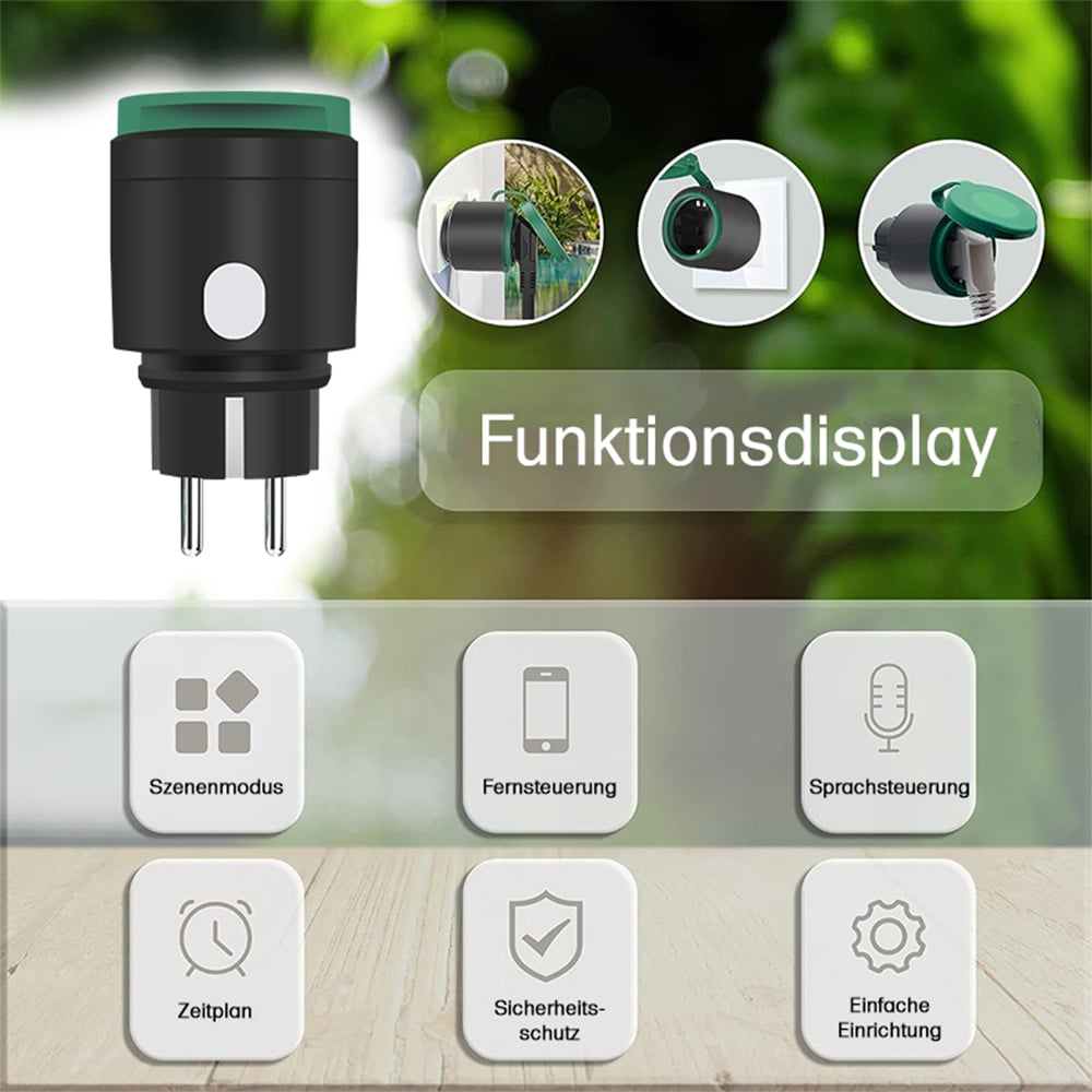 Offgridtec smart outdoor socket outlet WiFi with Smart Life or Tuya app control IP44 Waterproof Outdoor