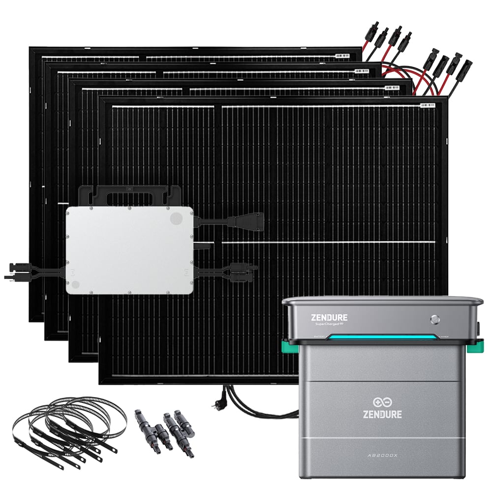 1200W balcony power plant with ultra-light solar modules and Zendure AIO Pro storage system