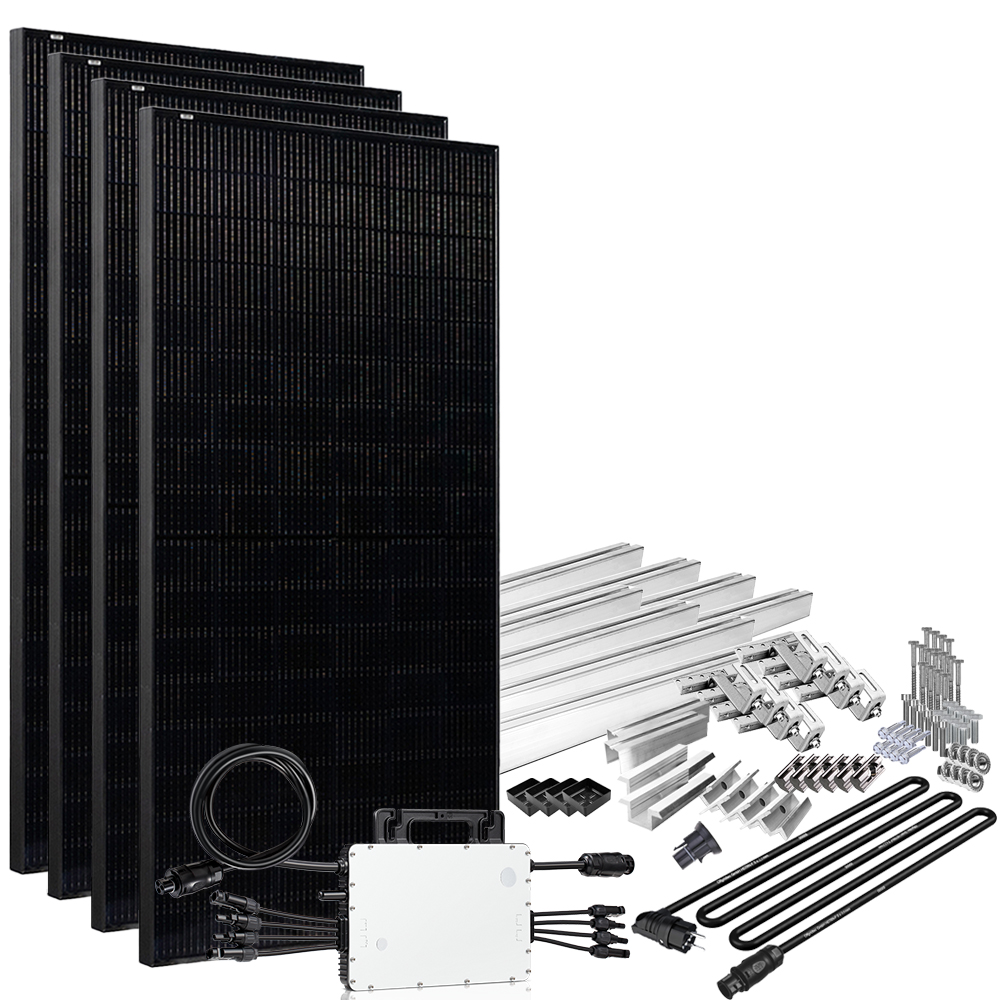 Offgridtec® Solar-Direct 1640W HM-1500 Solaranlage Full Black Hausnetz-Einspeisung