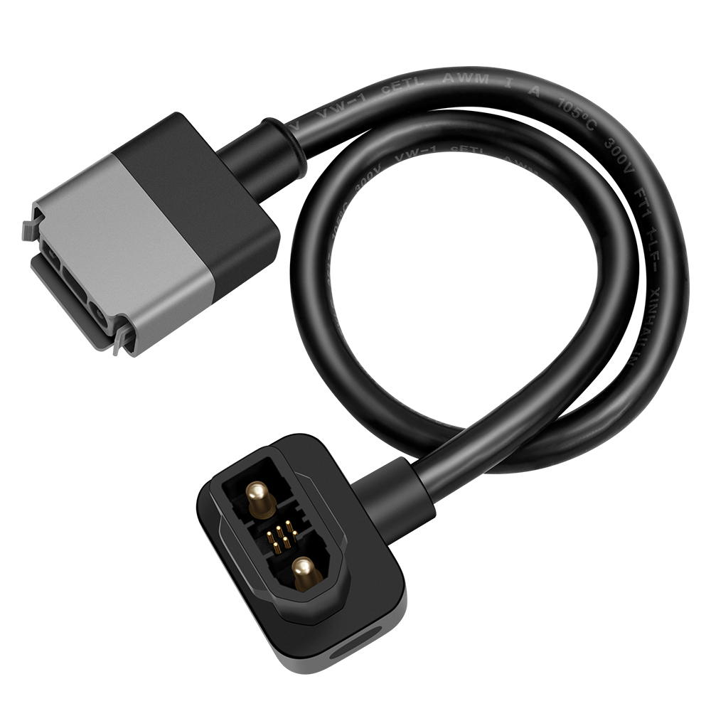 Ladegerät 230V, USB Typ C mit langem Stecker, 18W, 2.4A, Black, extra  langer Steckerform