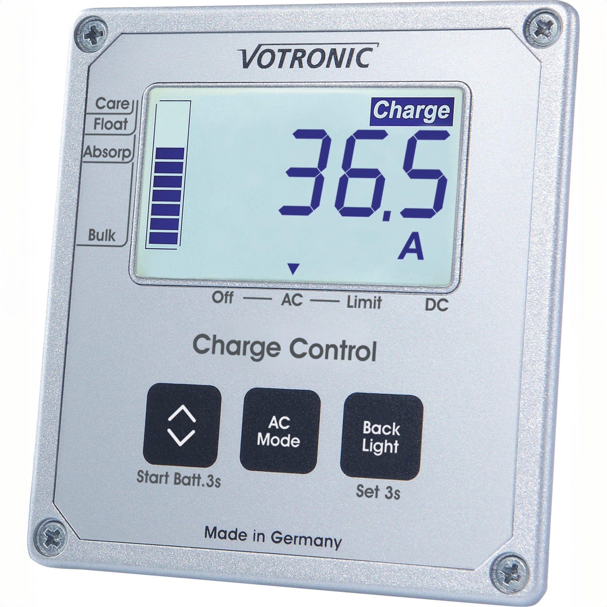LCD-Display grau mit 3 Kontrolltasten