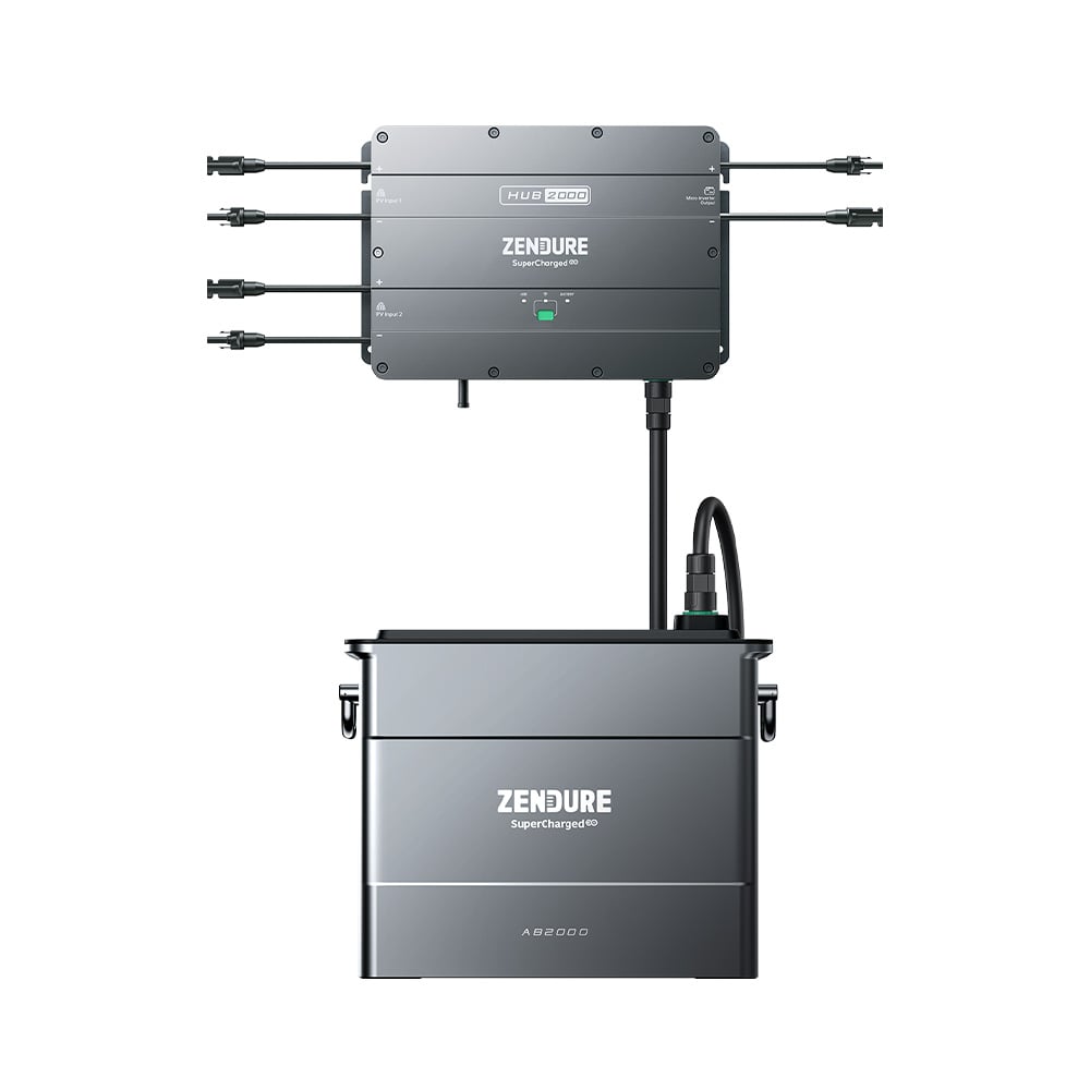 Zendure SolarFlow Set 1,92kWh Smart pv Hub 2000 avec 1x batterie d'extension ab2000