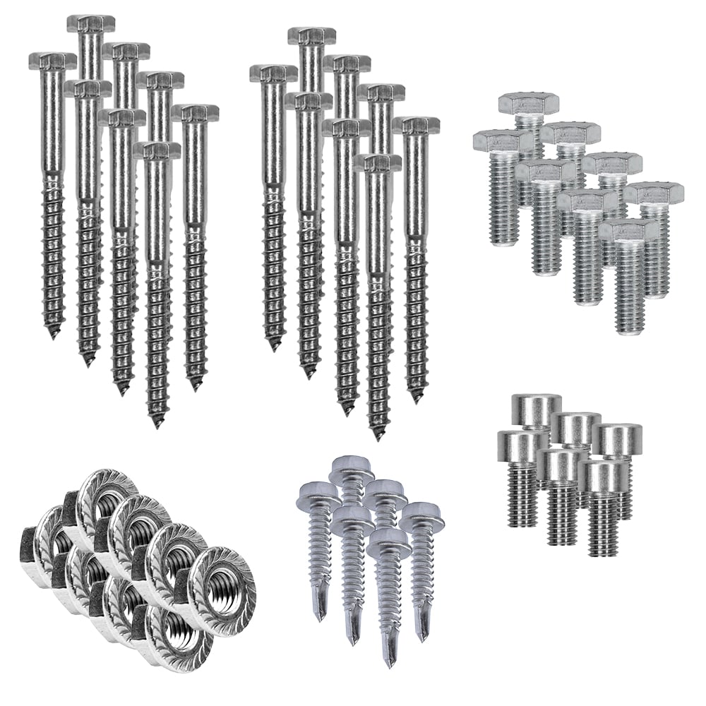 Kit de fixation avec crochets de toit en queue de castor pour montage sur toit incliné 2 panneaux solaires hauteur de cadre 30mm