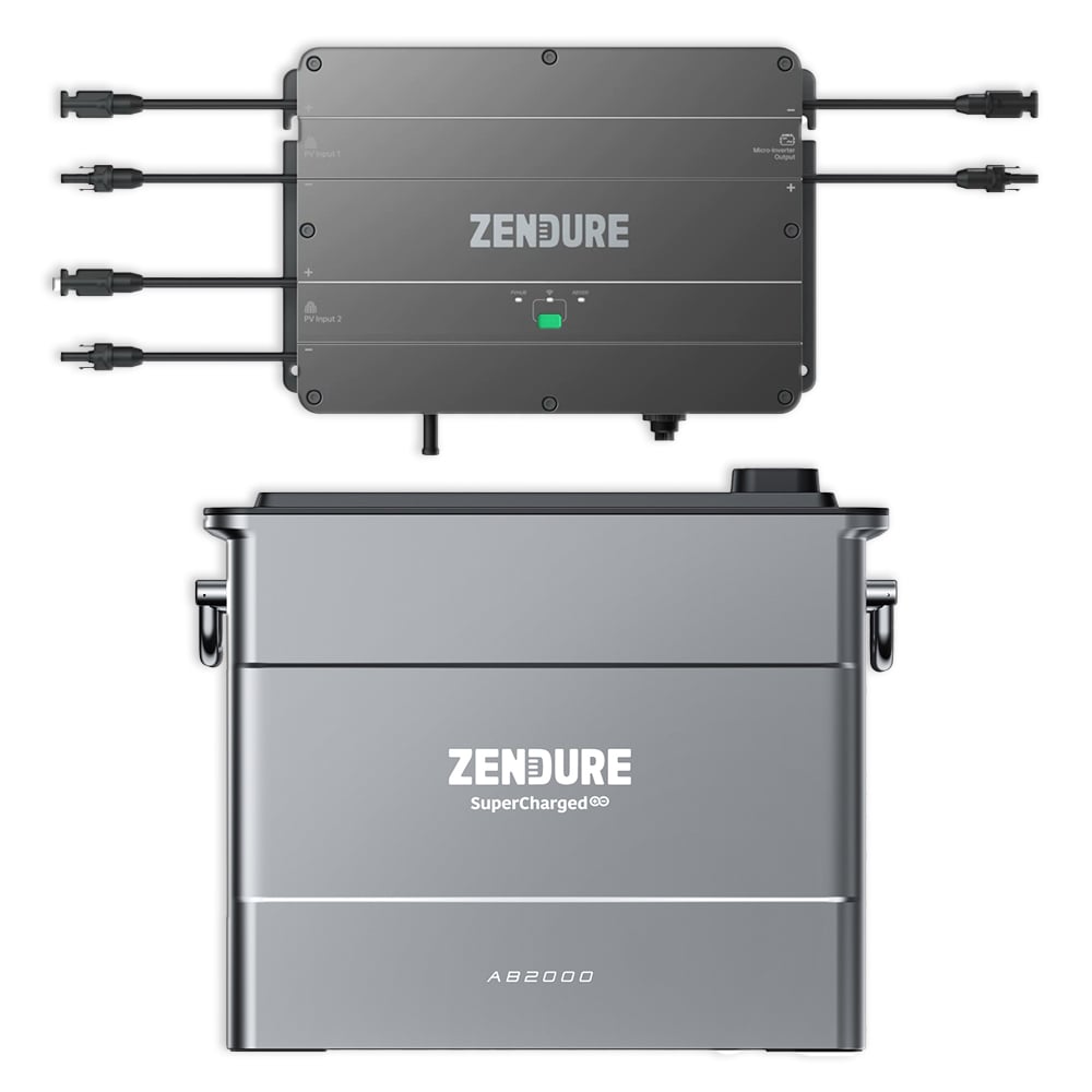 Zendure SolarFlow Set 1,92kWh Smart PV Hub mit 1x AB2000 Erweiterungsbatterie
