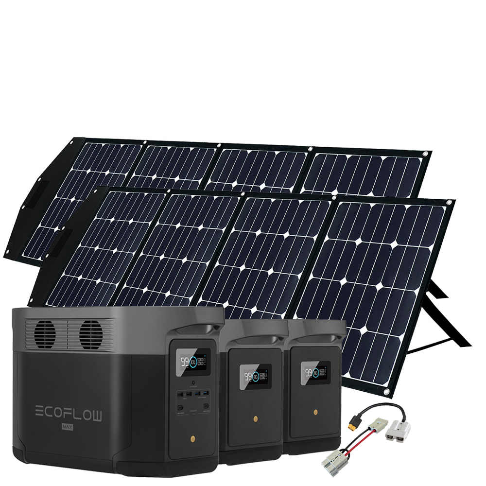 SparBundle EcoFlow Delta Max 1600 + 2 x 180W FSP-2 Offgridtec® Faltbares Solarmodul + 2 x Delta Max Erweiterungsakku 2016Wh