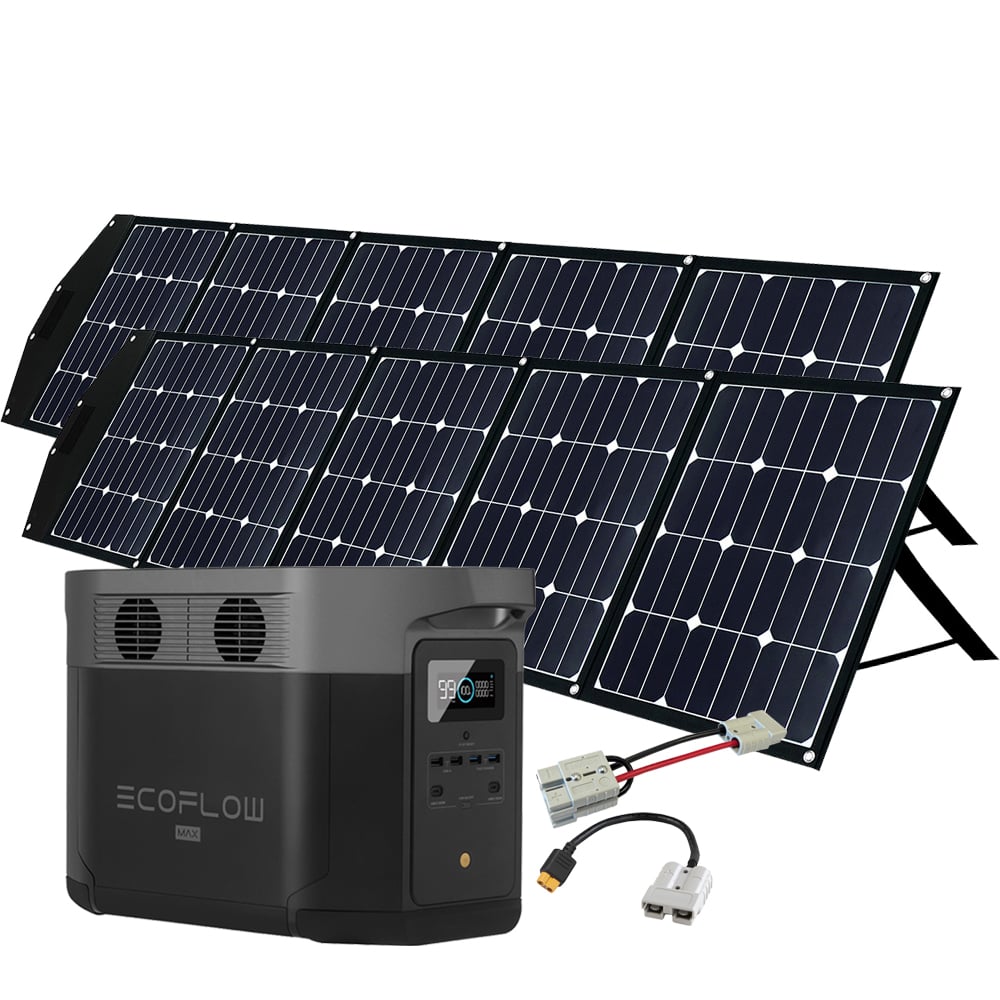 SparBundle EcoFlow Delta Max 2000 + 2 x 225W Offgridtec® Faltbares Solarmodul