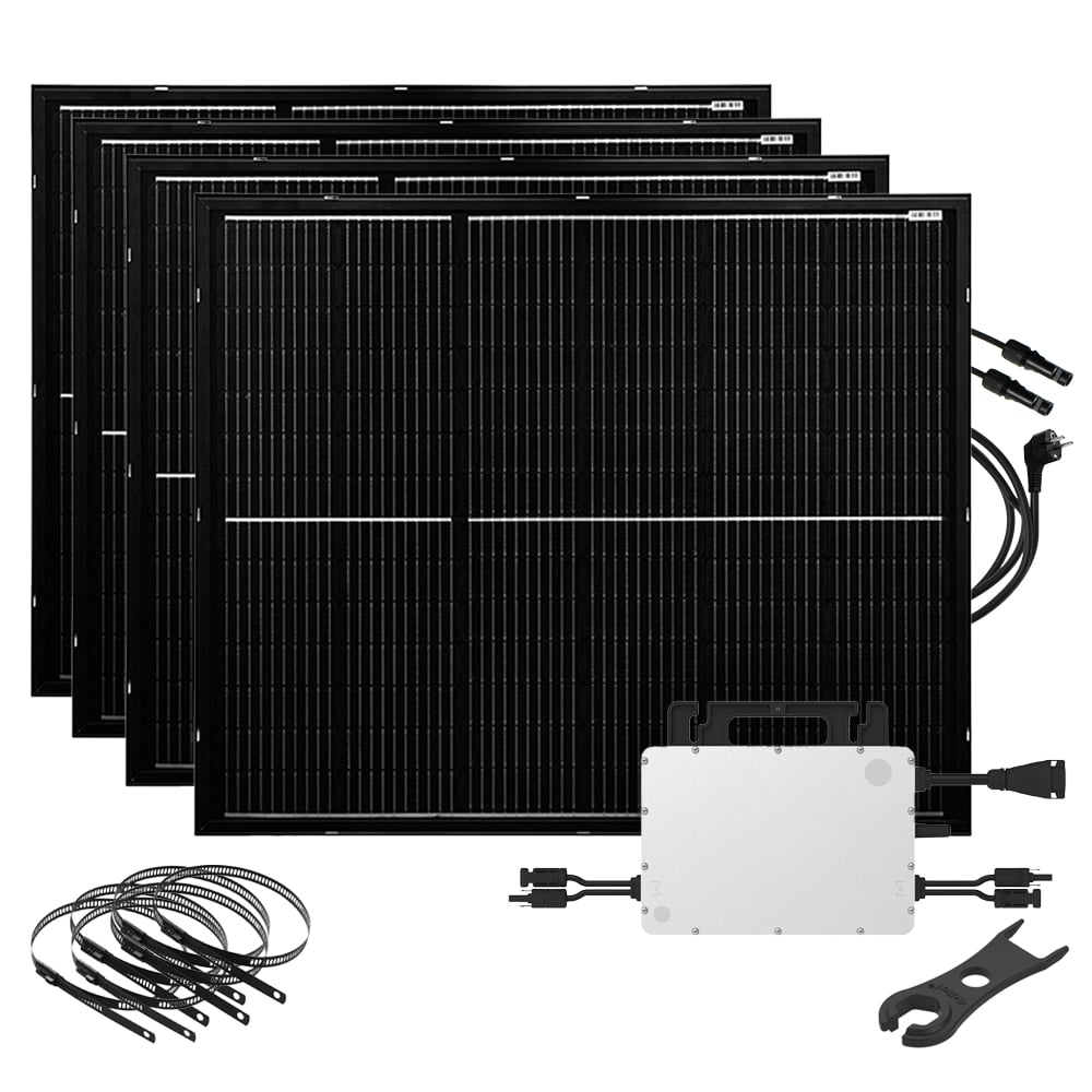 800W Balkonkraftwerk mit ultraleichten Solarmodulen mit HMS-800W-2T WiFi integriert