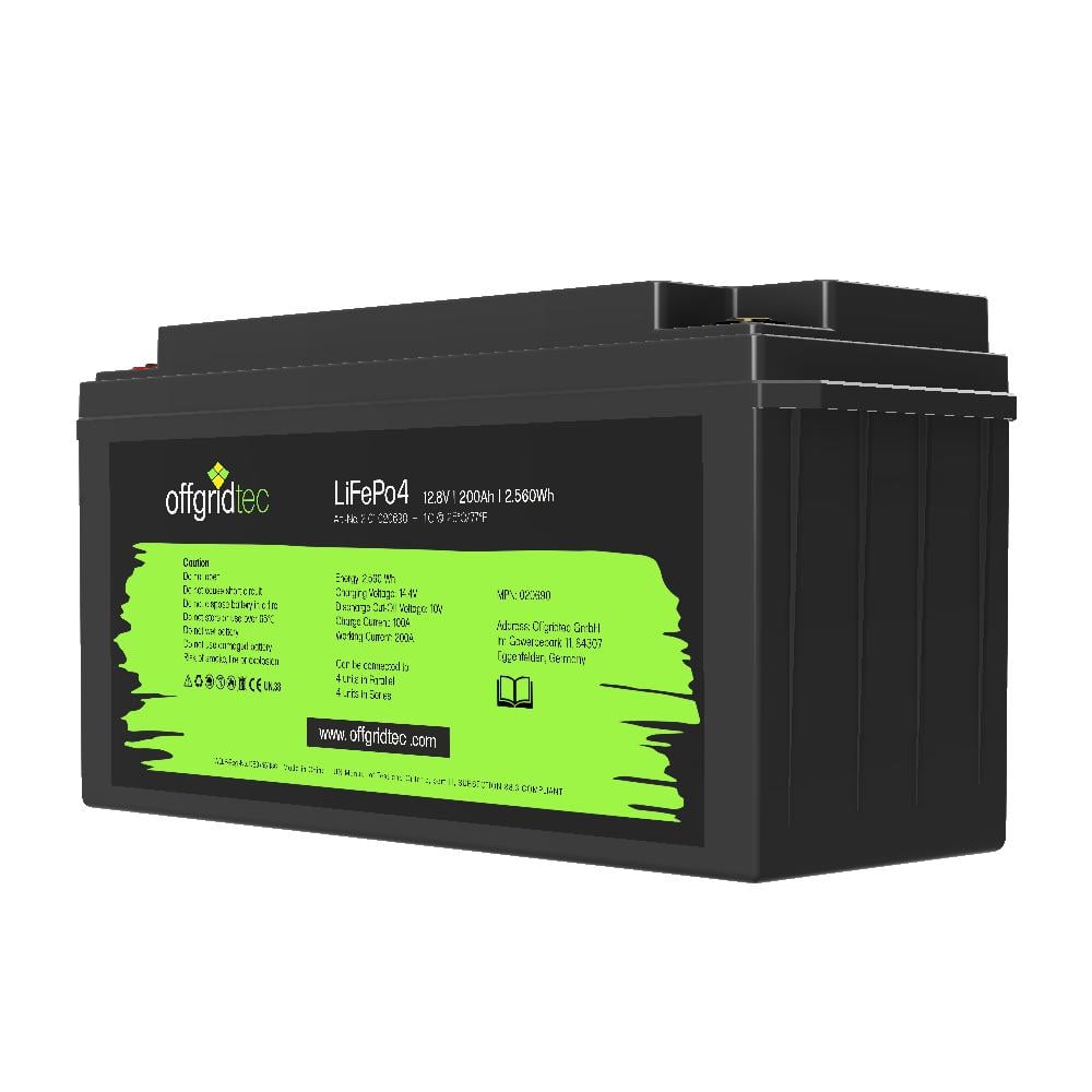 Offgridtec LifePo4 Akku 12/200 12,8V 200Ah BMS integriert 2560Wh