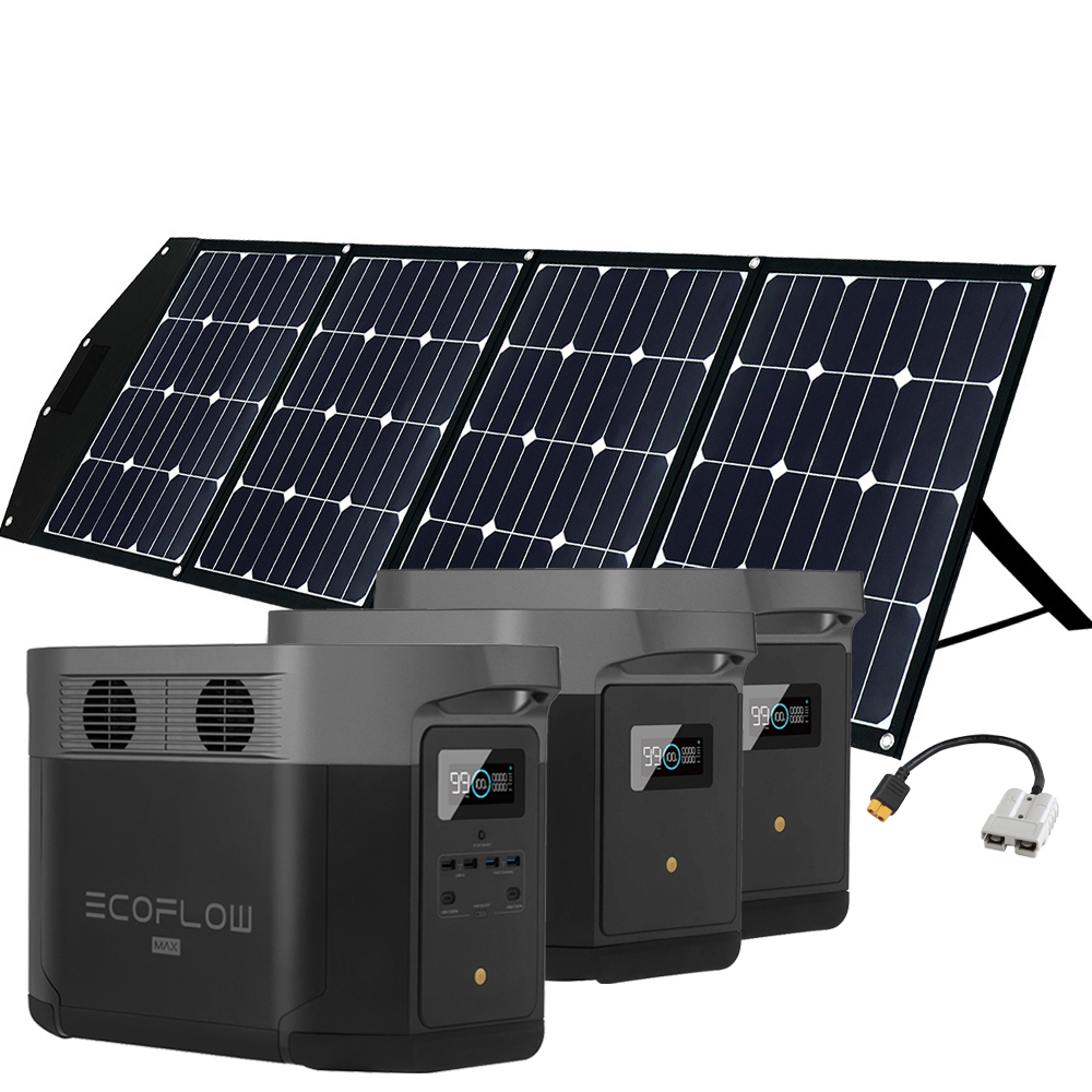 SparBundle EcoFlow Delta Max 1600 + 180W FSP-2 Offgridtec® Faltbares Solarmodul + 2 x Delta Max Erweiterungsakku 2016Wh