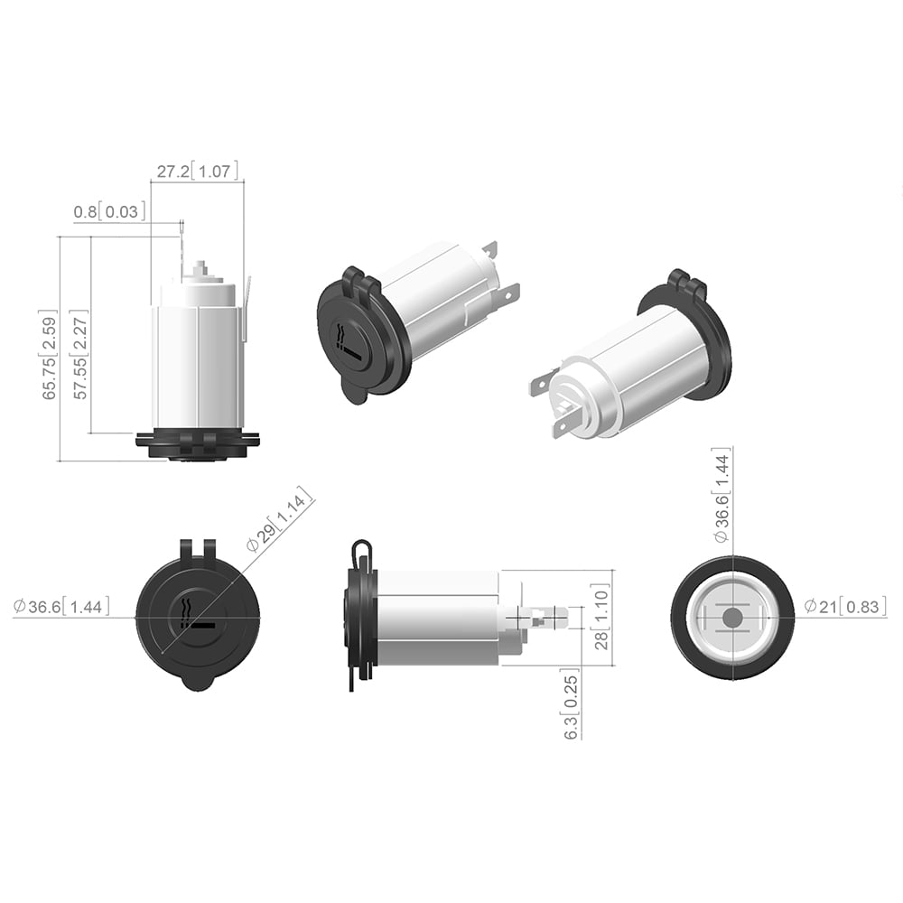 5v 2a USB-Anschluss zu 12v 8w Auto Zigarettenanzünder Steckdose