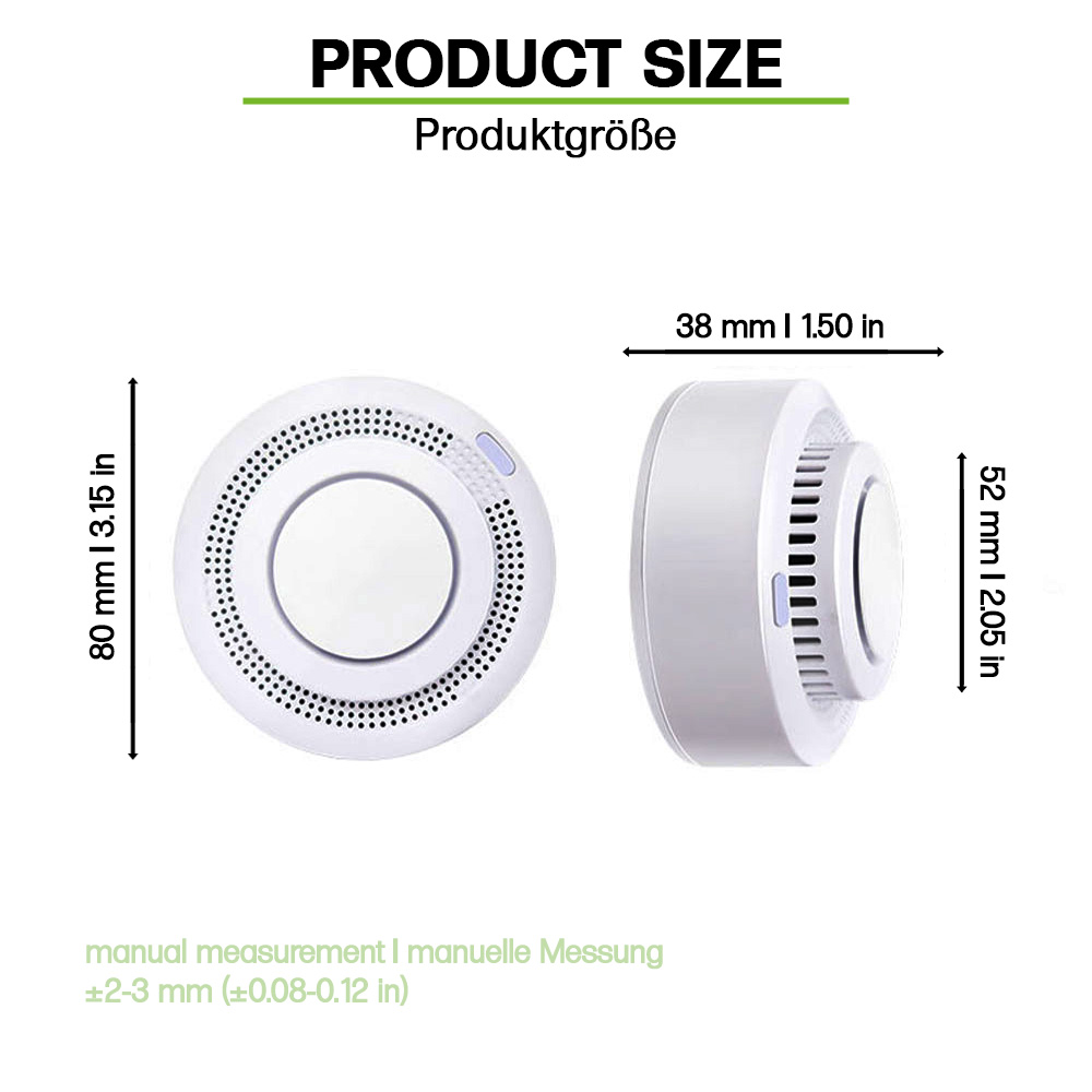 Offgridtec Smart Wi-Fi Smoke Detector SS01 – Tuya Smart Life, App Alerts, EN 14604