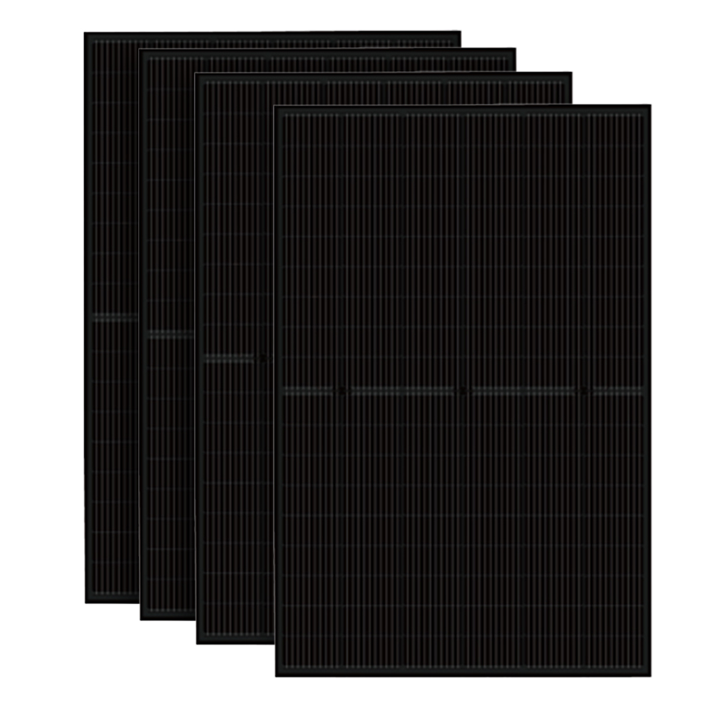 Stapelansicht: 4x Luxen Solar 450W Full-Black Solarmodule