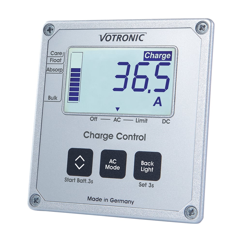 Offgridtec mTriple S camper solar system with 2 x 120W solar module 30/20/250 Votronic Triple Charger and 1247 Charge Control Display