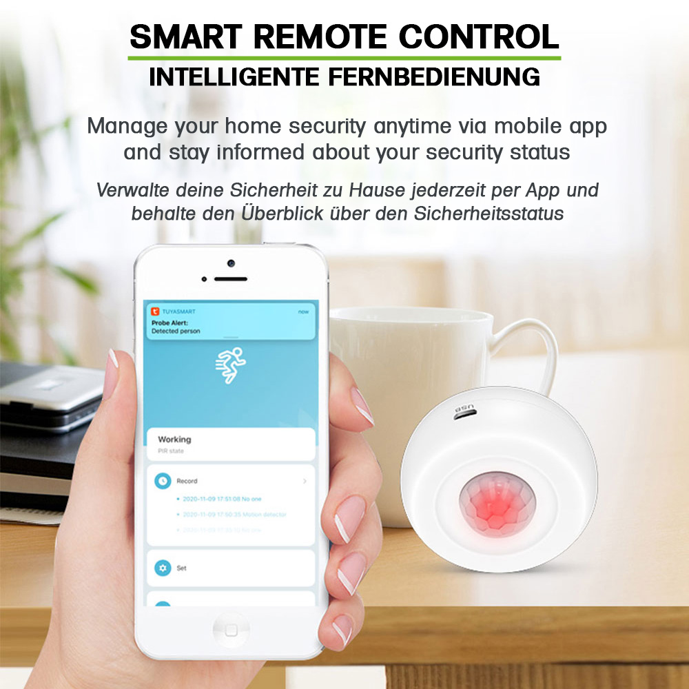 Offgridtec Smart WiFi Motion Sensor PIR01 – Tuya Smart Life, App Control