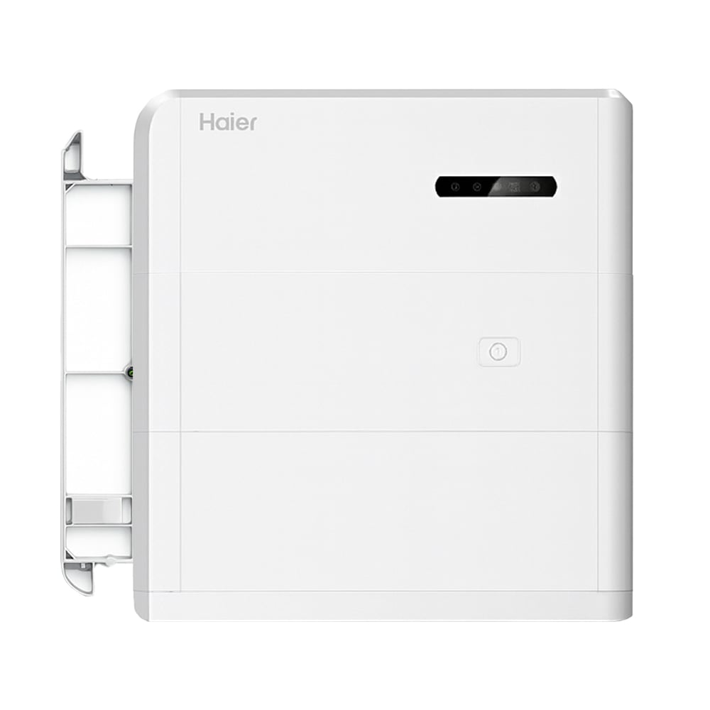 Weißes Haier Smart Cube Speichersystem mit Smart Cube Wechselrichter, DC-Ladegerät, einem Batteriemodul und Montagekit Weißes Haier Smart Cube Speichersystem mit Smart Cube Wechselrichter, DC-Ladegerät, 1 Batteriemodul und Montagekit
