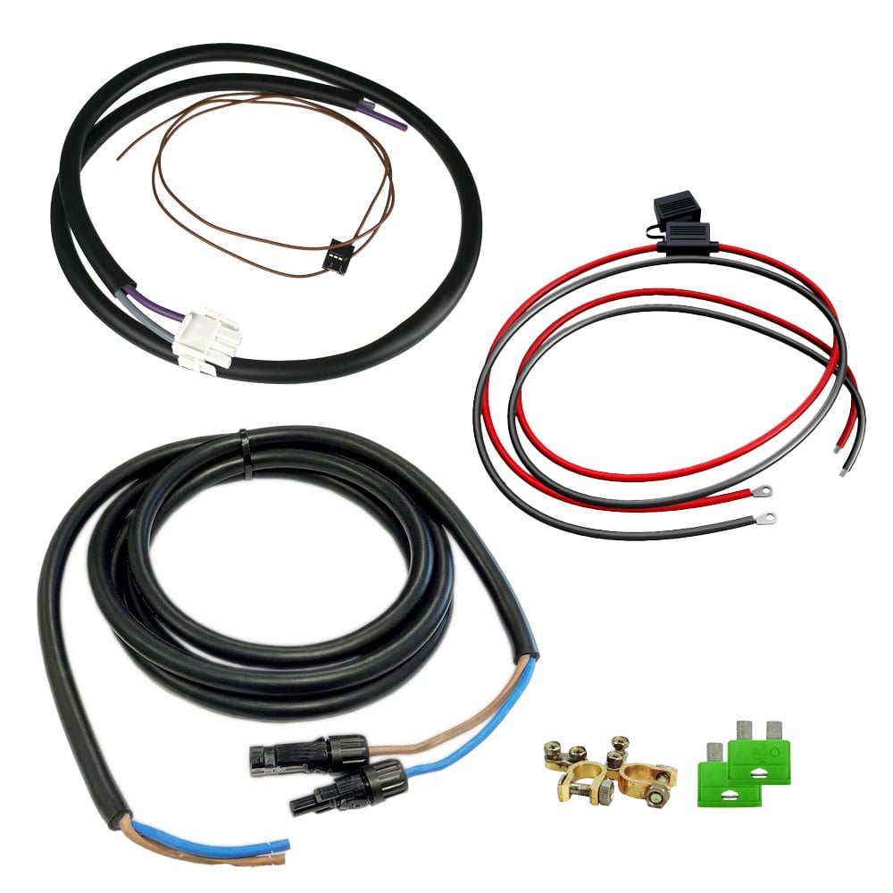 Verbindungskabel, Batteriekabel, Sicherungen und Batterie-Polklemmen