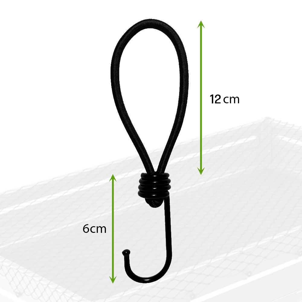 Maßzeichnung obere Schleife 12 cm Haken 6 cm