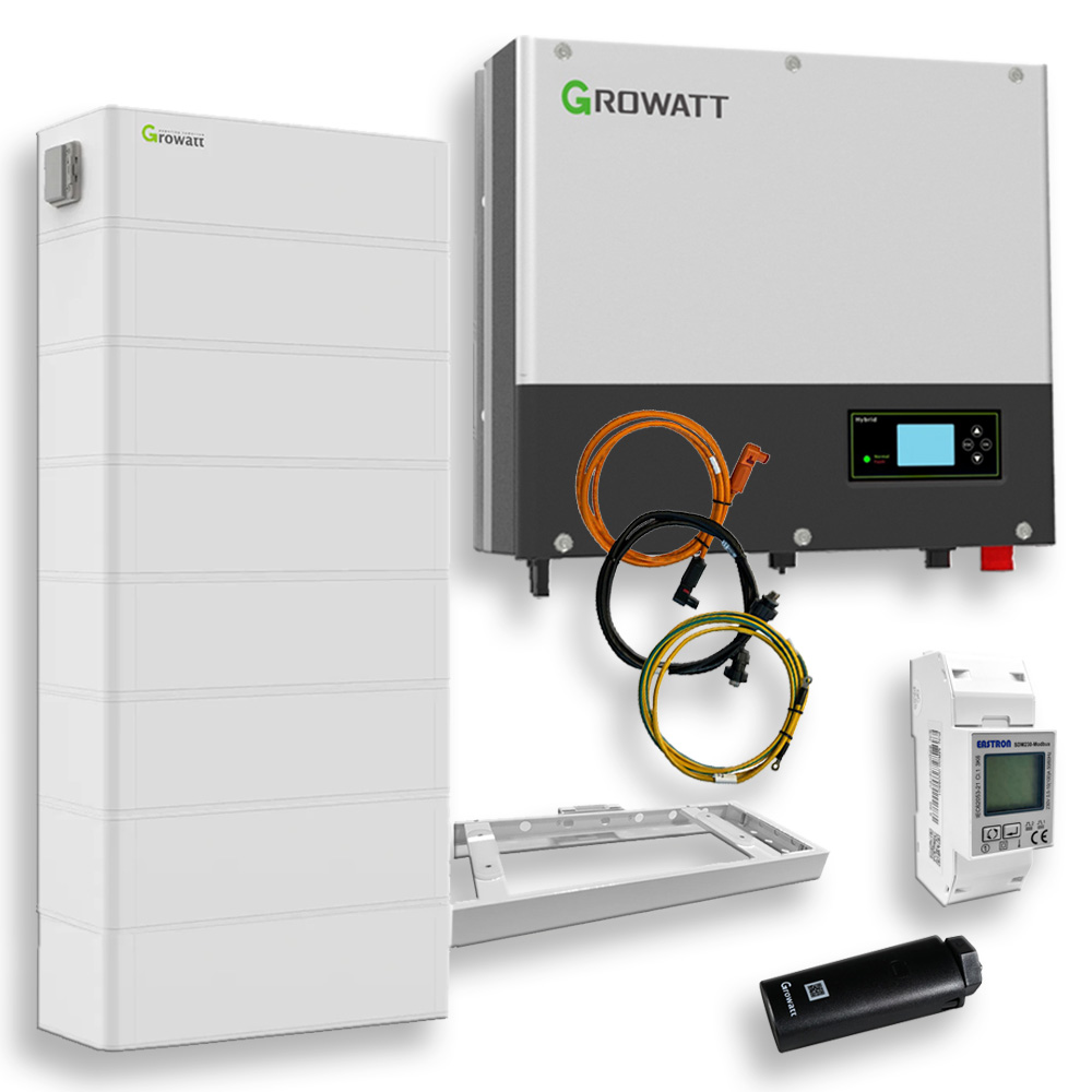 Growatt Nachrüstsatz für bestehende PV Anlagen 3-phasig SPA 5000 Hybrid-Inverter LiFePO4-Speicher