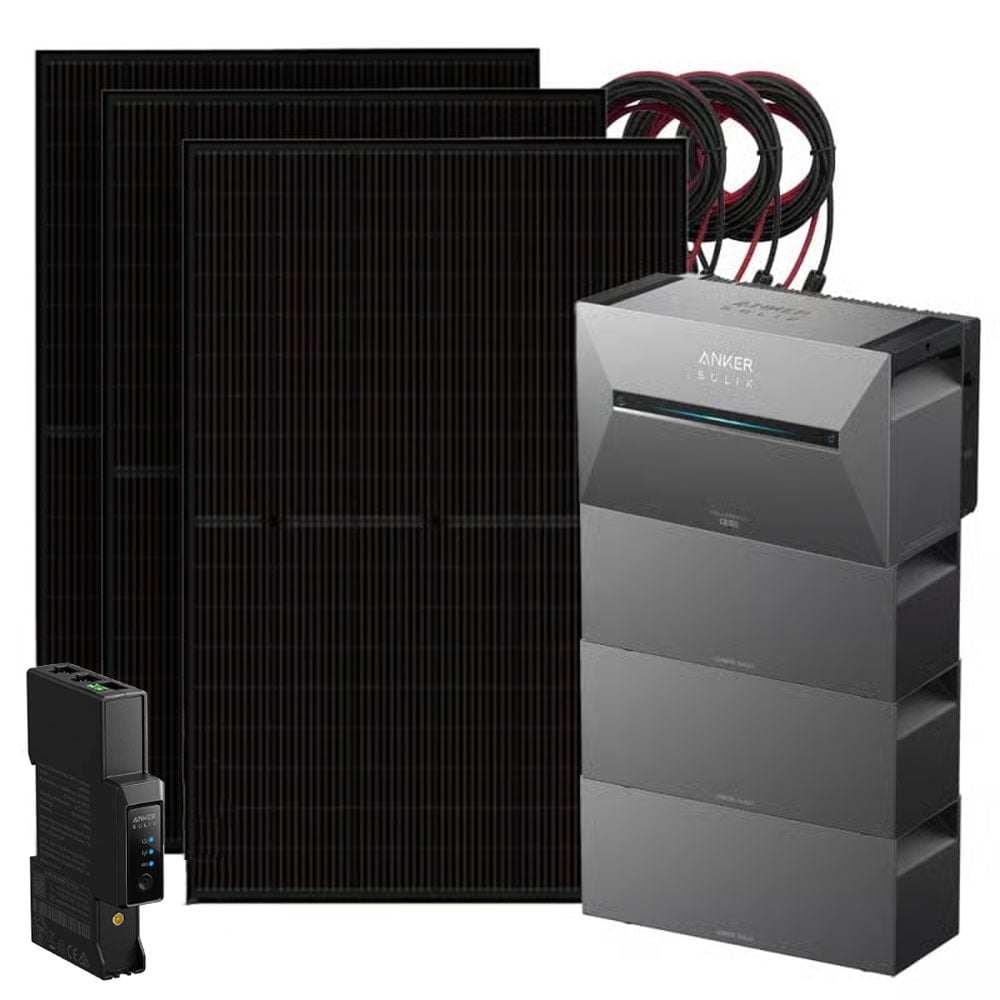 Anker 1350W Solix 3 balcony power plant including 10.75kWh storage E2700 BP2700 & electricity meter
