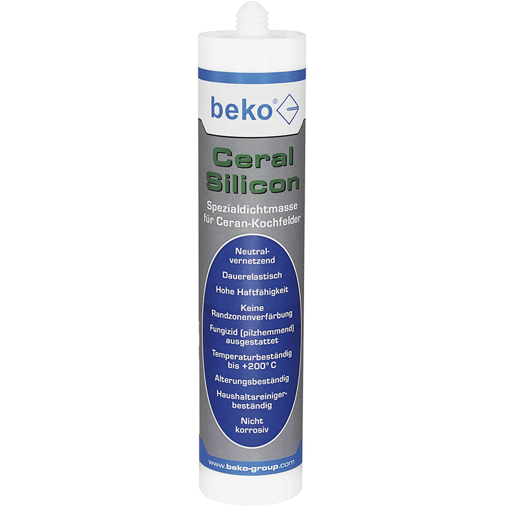 Beko Ceral-Silikon 310ml schwarz Spezialdichtmasse für Ceran-Kochfelder