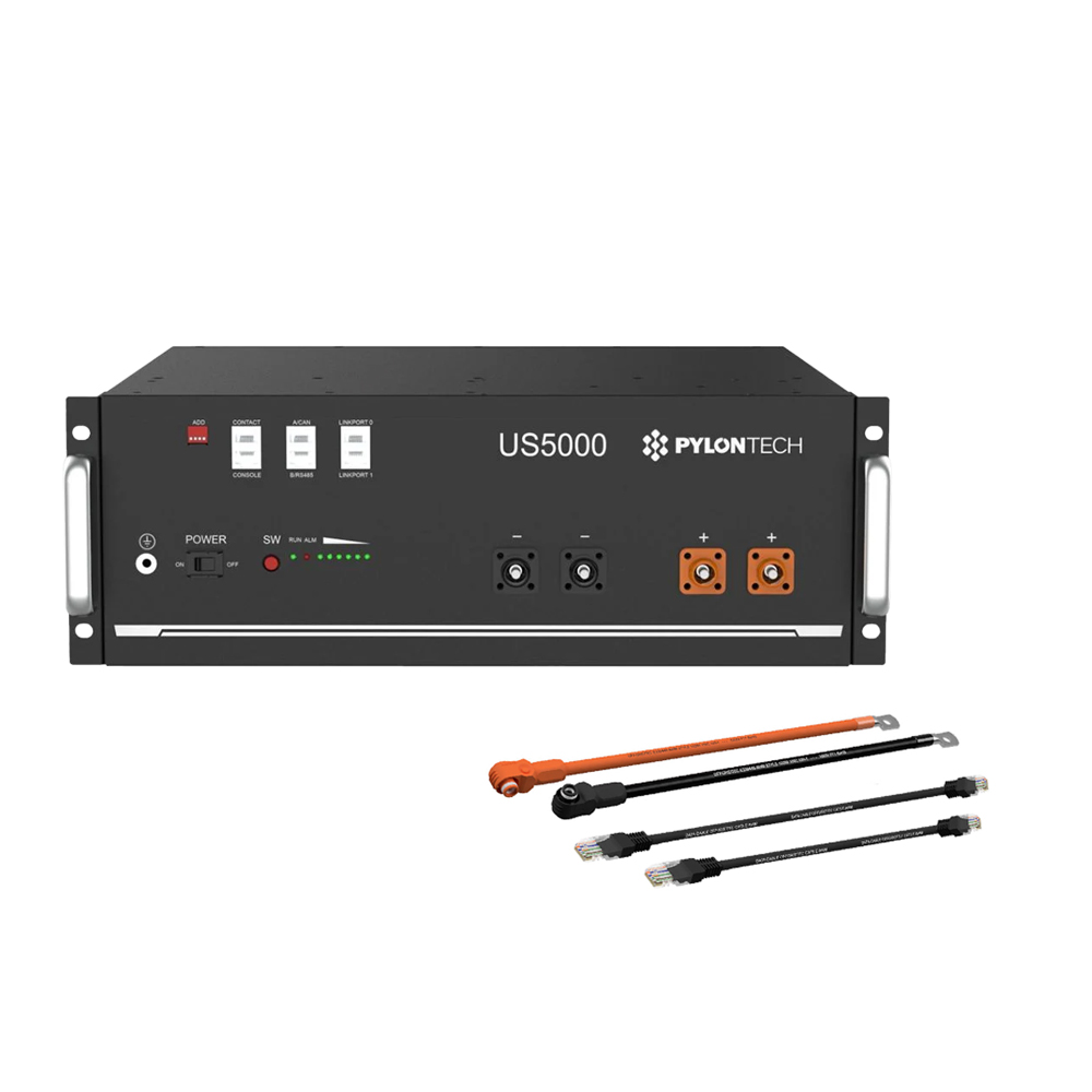Pylontech 1x us5000 LiFePO4 battery 4.8kWh with inverter connection cable set