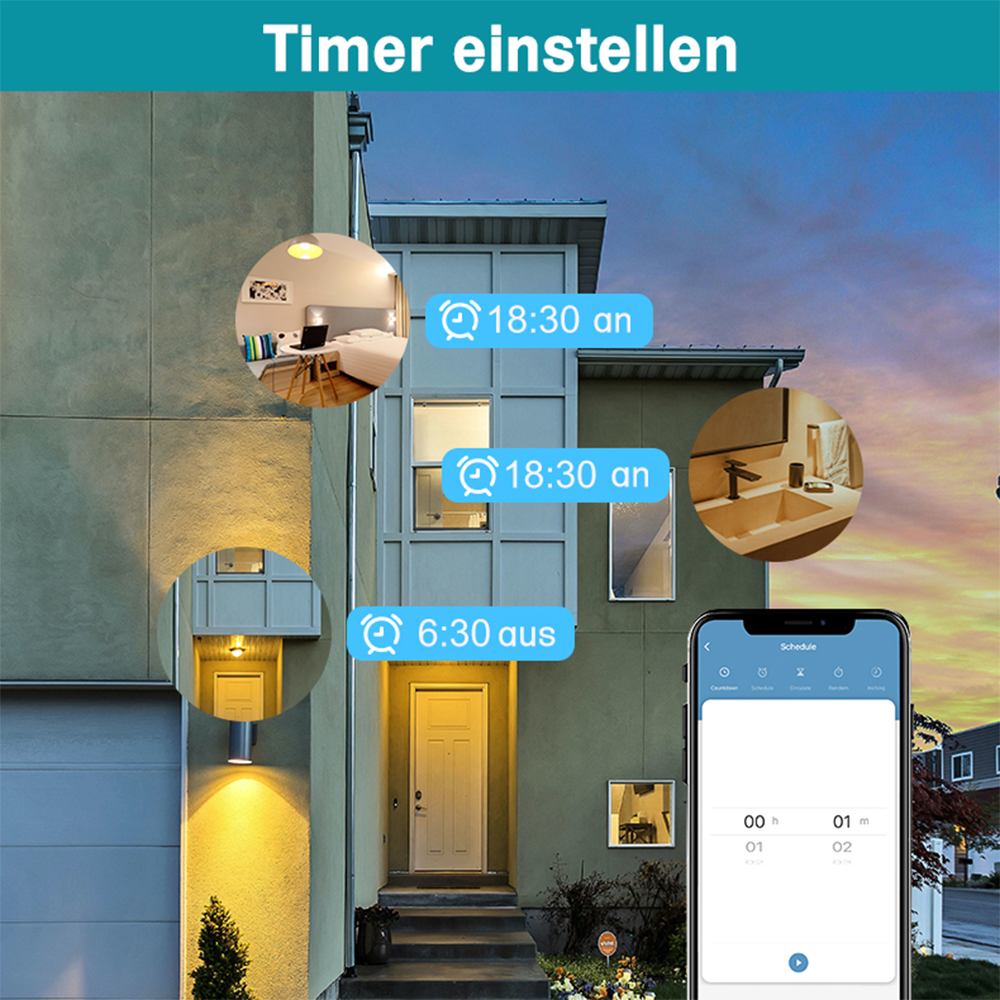 Offgridtec smart outdoor socket outlet WiFi with Smart Life or Tuya app control IP44 Waterproof Outdoor