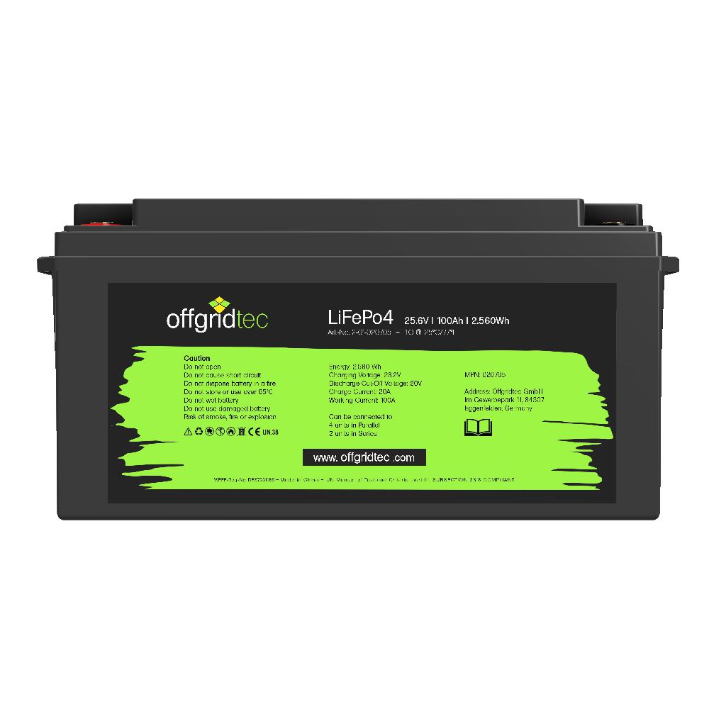 Offgridtec LifePo4 Akku 25,6/100 25,6V 100Ah BMS integriert 2560Wh