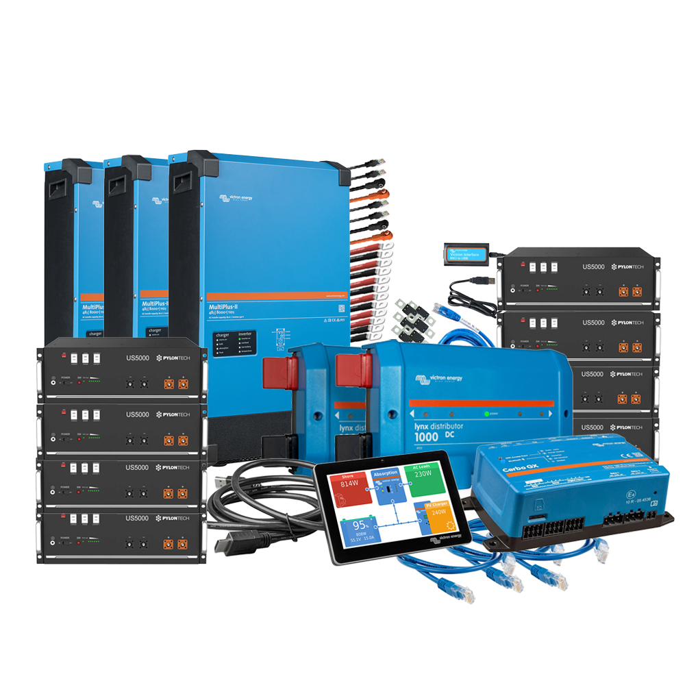 Offgridtec Backup-Kit 3-phasig 38,4kWh mit Pylontech US5000 Akku Victron MultiPlus-II 48/8000