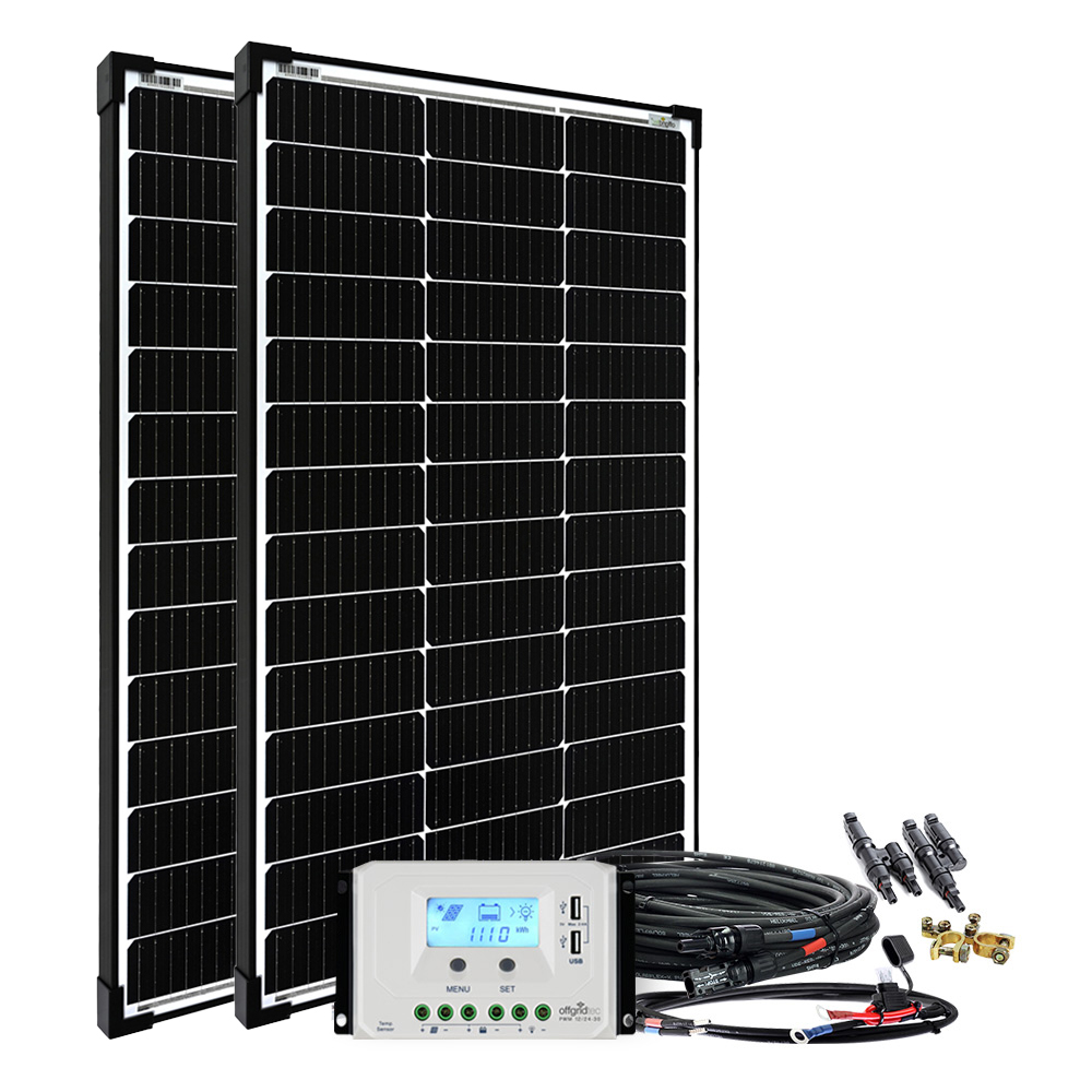 Offgridtec® basicPremium-L 200W Solaranlage 12V/24V Komplettsystem