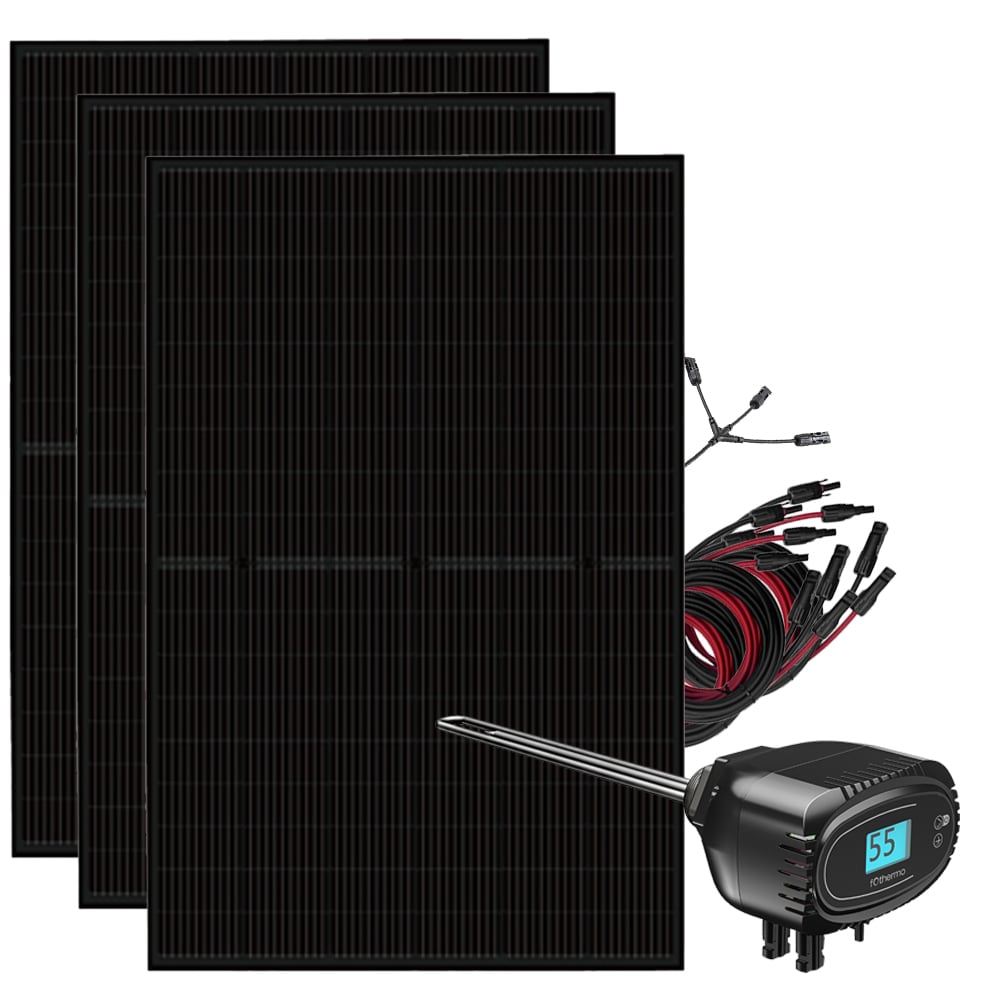 Offgridtec solar system 1350W incl. 1kW Fothermo heating element for hot water boiler
