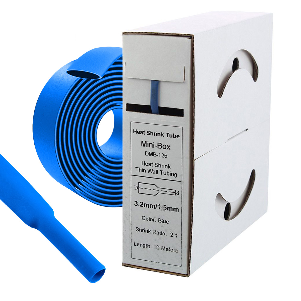 10m Schrumpfschlauch 3,2mm>1,6 blau