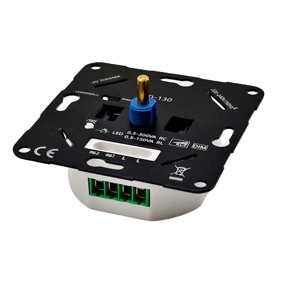 Offgridtec LED Rotary Dimmer 3 - 150W Flush-Mounted Two-Way Dimmer Switch for LED and Halogen 230V, White