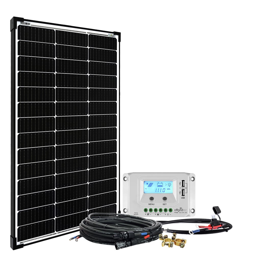 Solaranlage 100W Solar Wechselrichter Laderegler Solarmodul