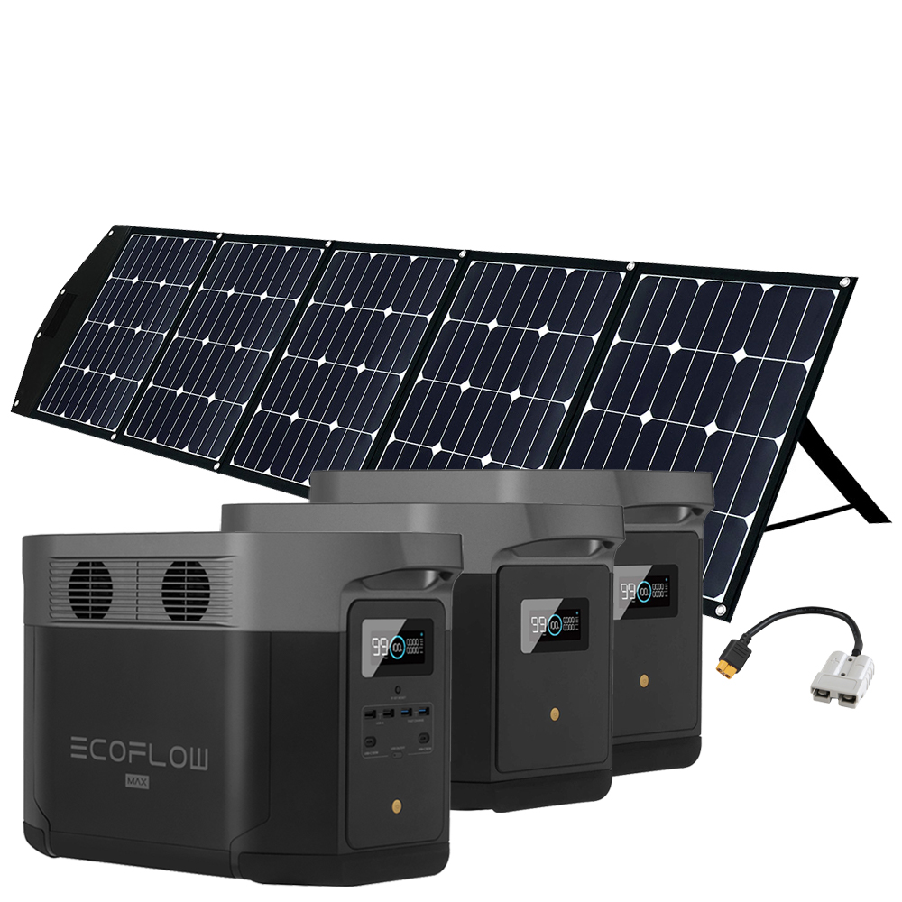 SparBundle EcoFlow Delta Max 2000 + 225W Offgridtec® Faltbares Solarmodul + 2 x Erweiterungsakku 2016Wh