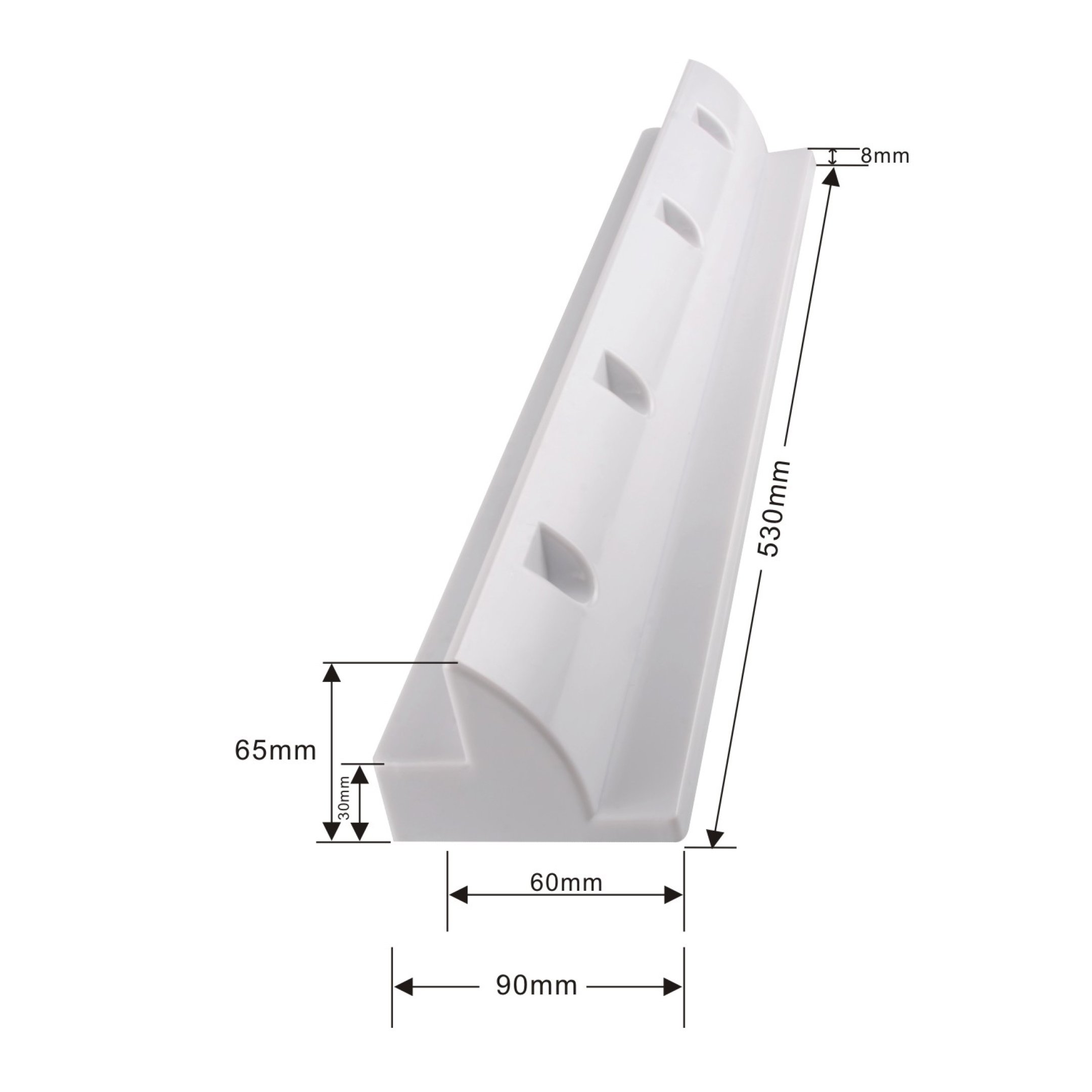 Offgridtec© 55cm Spoiler weiß Solar Dachbefestigung Heavy Duty