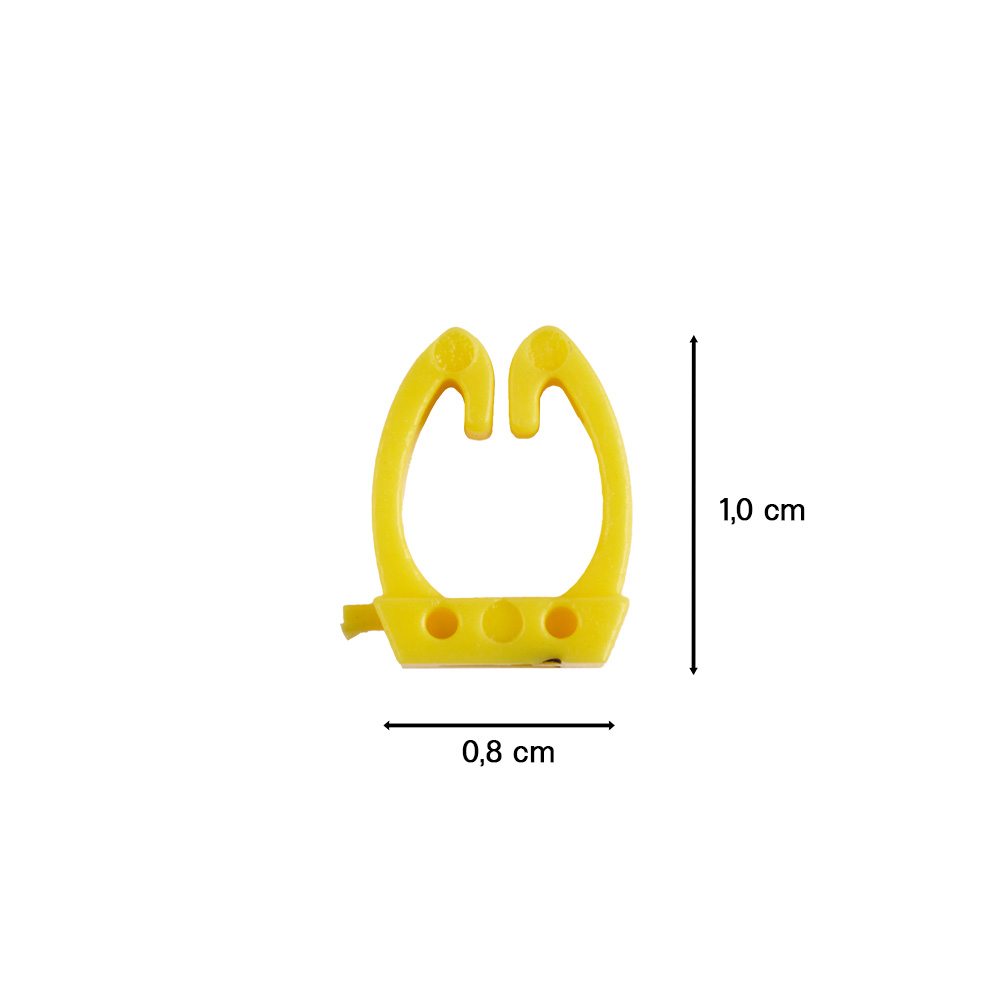 Offgridtec Cable Marker Clips A–Z, 260 pieces, for 4 mm² cables, 10 of each letter, yellow