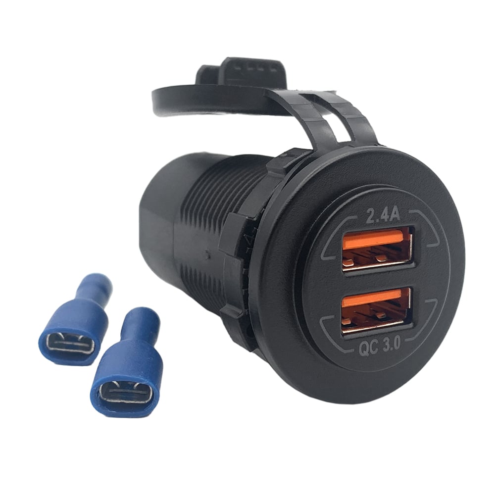 12 Volt USB Auto-Adapter extra kompakt mit USB-Ladebuchse