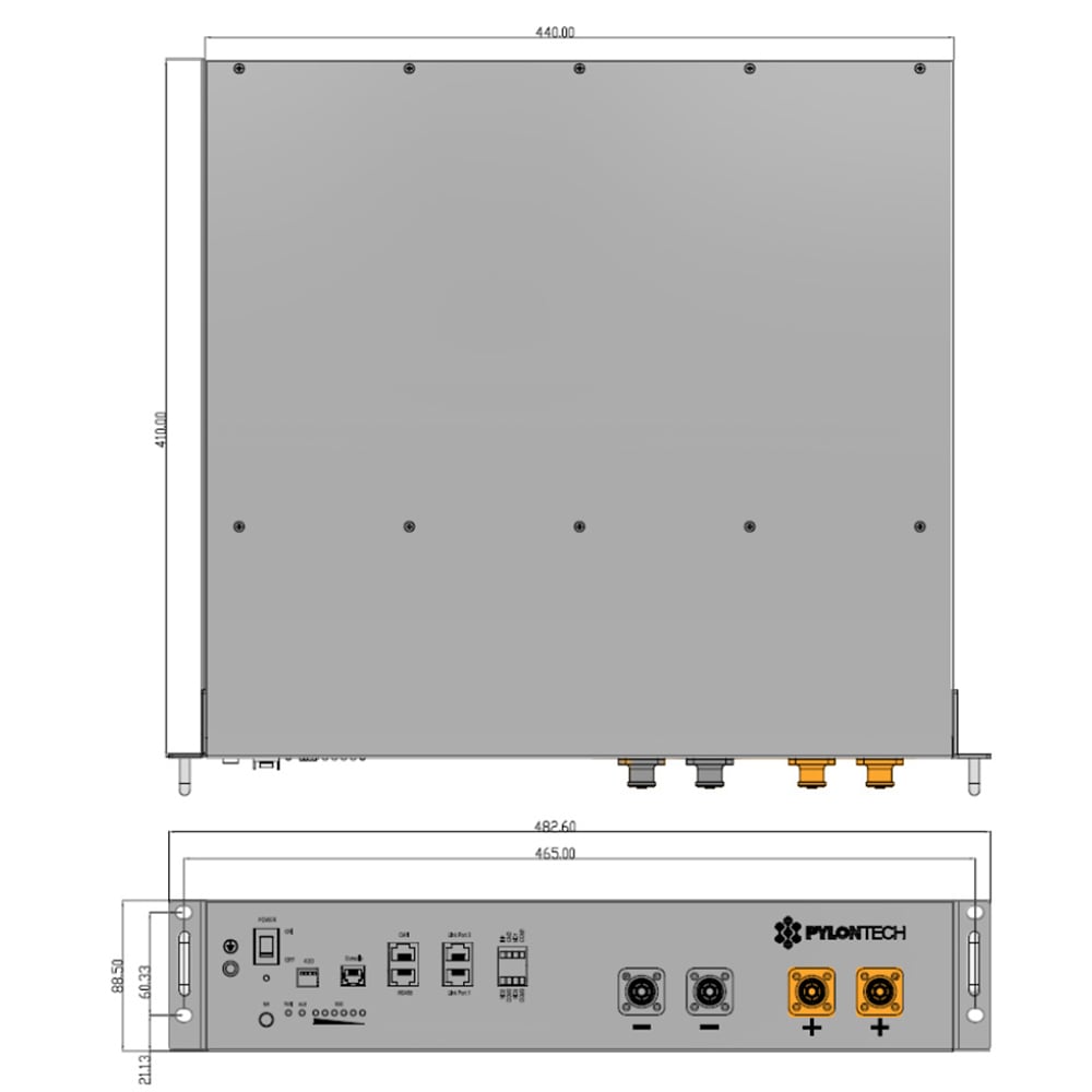 Lithium Batterie PYLONTECH 48V US2000C 2.4 kWh - Ledkia