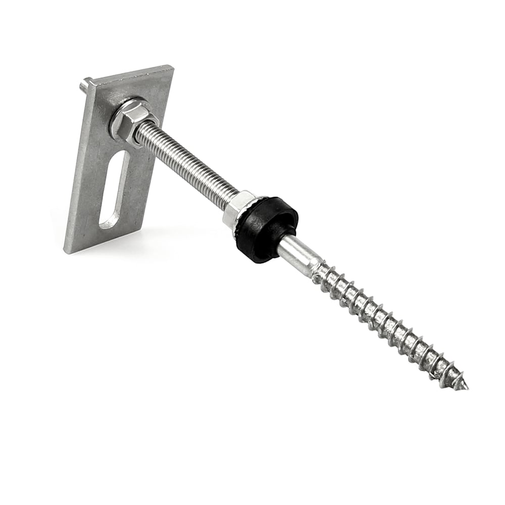 Hanger Bolt (stainless steel) - height adjustable (incl. adaptor sheet for currogated eternit and tin roofs)
